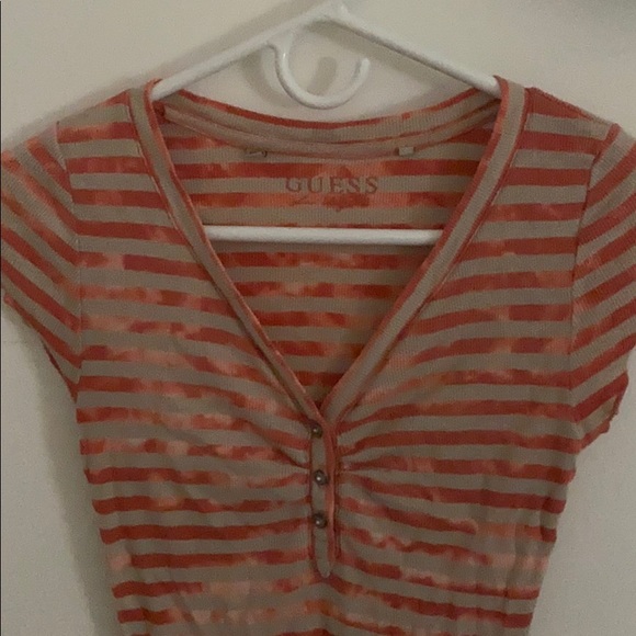 GUESS orange striped t-shirt - Picture 2 of 2